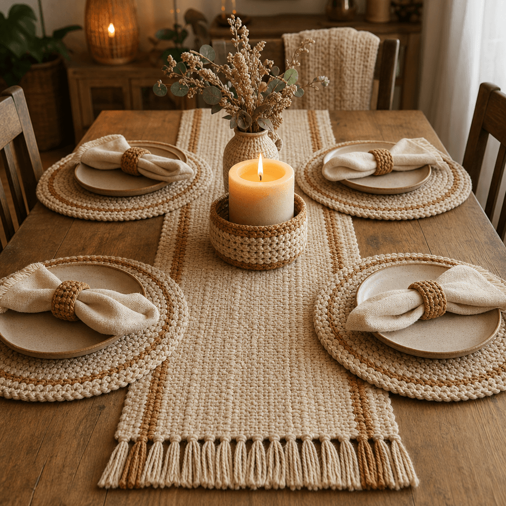Handmade Table Warmth Set — A warm handmade table